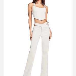 I AM GIA ARTIS NEUTRAL CREAM PANT AND TOP SET
